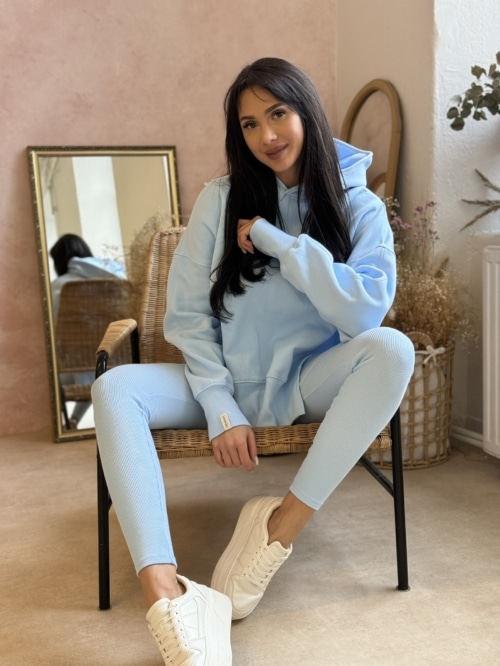 Bluza Mess z kapturem - Baby blue
