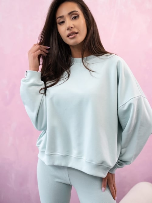 BLUZA BASIC - JASNY TEAL