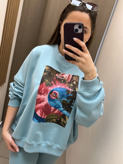 Bluza Basic Vacation Ciemny Teal