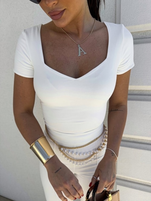 BLUZKA DAMSKA MALUMA - ECRU