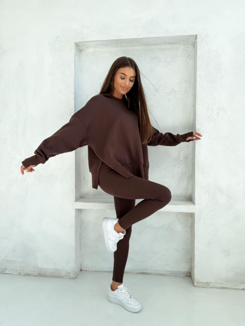 BLUZA MESS BEZ KAPTURA - GORZKA CZEKOLADA