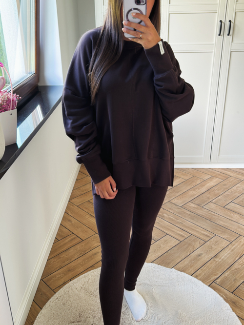 BLUZA MESS BEZ KAPTURA - GORZKA CZEKOLADA