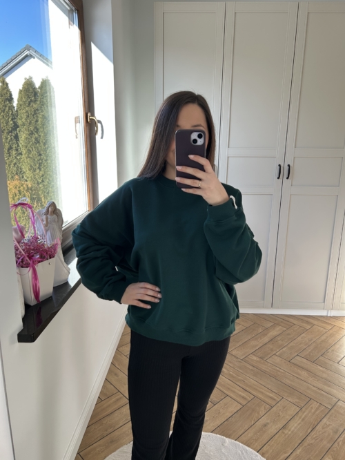 BLUZA BASIC - ZIELEŃ