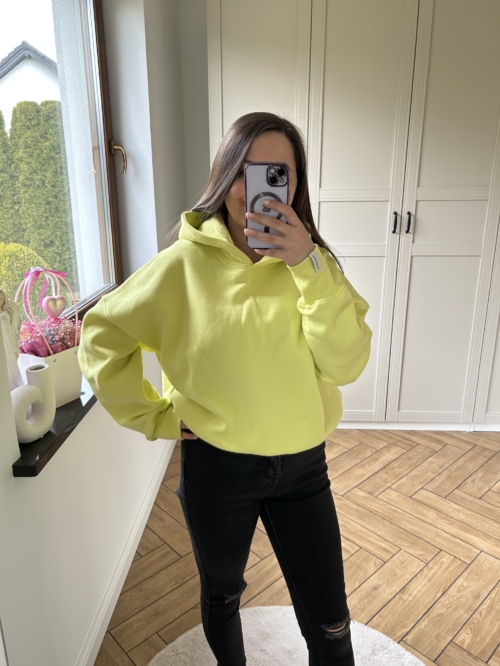 Ewelajn - IMG 4583 - 2026 BLUZA DAMSKA MILA Z KAPTUREM - LIMONKA